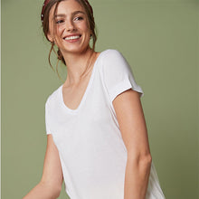 Load image into Gallery viewer, White Slouch V-Neck T-Shirt
