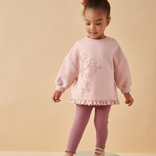 Load image into Gallery viewer, Pink Fairy Frill Hem Sweater &amp; Leggings Set (3mths-5yrs)
