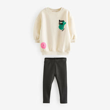 Load image into Gallery viewer, Cream Sweatshirt &amp; Leggings Set (3mths-5yrs)
