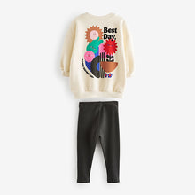 Load image into Gallery viewer, Cream Sweatshirt &amp; Leggings Set (3mths-5yrs)
