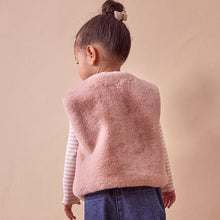 Load image into Gallery viewer, Pink Faux Fur Gilet (3mths-5yrs)
