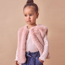 Load image into Gallery viewer, Pink Faux Fur Gilet (3mths-5yrs)
