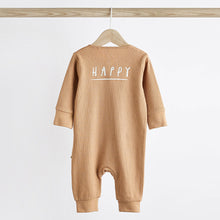 Load image into Gallery viewer, Neutral Footless Zip 3 Pack Baby Sleepsuits (0-12-18mt)
