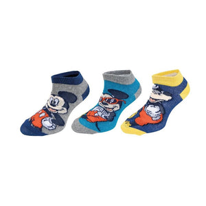 Disney Mickey & Minnie - Sneaker Sock Yellow Blue Grey