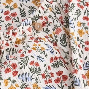 Orange Floral Blouse And Leggings Set (3mths-7yrs)