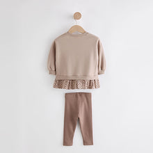 Load image into Gallery viewer, Neutral Pink Long Sleeve Top and Leggings Set (3mths-6yrs)
