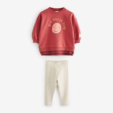 Load image into Gallery viewer, Red Smile Character Long Sleeve Top and Leggings Set (3mths-6yrs)
