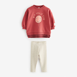 Red Smile Character Long Sleeve Top and Leggings Set (3mths-6yrs)