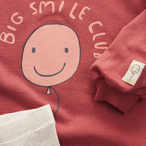 Red Smile Character Long Sleeve Top and Leggings Set (3mths-6yrs)