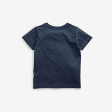 Load image into Gallery viewer, Navy Blue 100% Cotton Short Sleeve Plain T-Shirt (3mths-5yrs)
