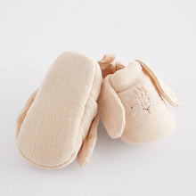 Load image into Gallery viewer, Neutral Bunny Character Slip-On Baby Shoes (0-24mths)
