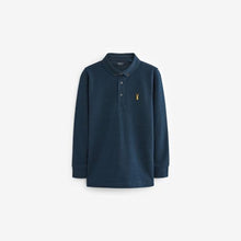 Load image into Gallery viewer, Navy Blue Long Sleeve Polo Shirt (3-12yrs)
