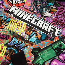 Load image into Gallery viewer, Black/Green Minecraft Graffiti Hoodie (3-12yrs)
