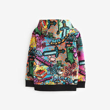 Load image into Gallery viewer, Black/Green Minecraft Graffiti Hoodie (3-12yrs)

