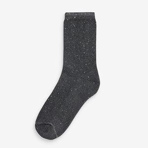 Monochrome Neppy Cushion Sole Socks 4 Pack