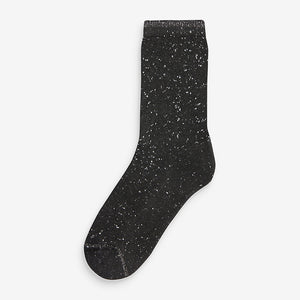 Monochrome Neppy Cushion Sole Socks 4 Pack