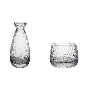JAPANESE SAKE SET (GLASS JAR & WARMER)