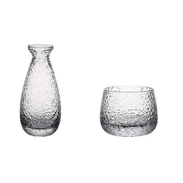 JAPANESE SAKE SET (GLASS JAR & WARMER)