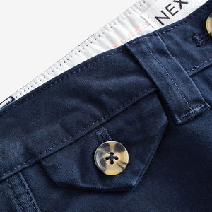 Navy Chino Knee Length Shorts