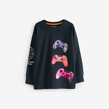 Load image into Gallery viewer, Black/Pink Game Controller 2 Pack Long Sleeve Pyjamas (6-12yrs)
