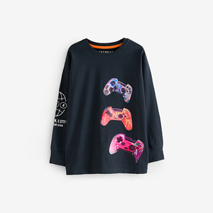 Black/Pink Game Controller 2 Pack Long Sleeve Pyjamas (6-12yrs)