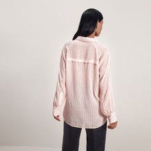 Load image into Gallery viewer, Blush Pink Sequin Long Sleeve Shirt
