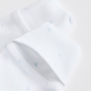 White Animals Baby Delicate Appliqué 100% Cotton Sleepsuits 3 Pack (0-18mths)