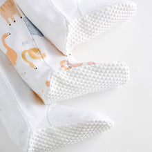 Load image into Gallery viewer, White Animals Baby Delicate Appliqué 100% Cotton Sleepsuits 3 Pack (0-18mths)
