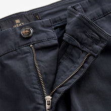 Load image into Gallery viewer, Navy Blue Slim Fit Premium Laundered Stretch Chinos Trousers
