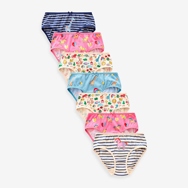 Pink/Blue Unicorn Character Briefs 7 Pack (1.5-10yrs)