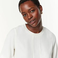 Load image into Gallery viewer, Ivory Short Sleeve Crew Neck Top
