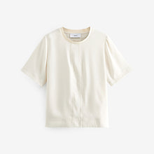 Load image into Gallery viewer, Ivory Short Sleeve Crew Neck Top
