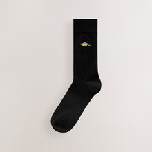 Load image into Gallery viewer, Bright Dinosaur Fun Embroidered Socks 8 Pack
