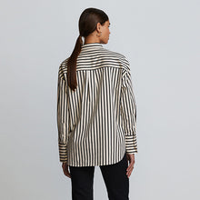 Load image into Gallery viewer, Black/White Stripe Oversized Shirt
