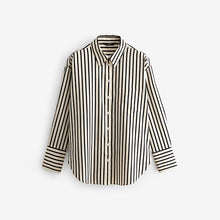 Load image into Gallery viewer, Black/White Stripe Oversized Shirt
