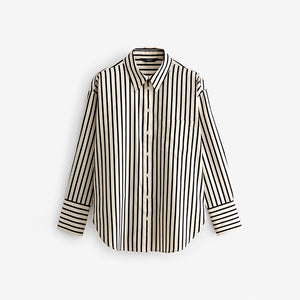 Black/White Stripe Oversized Shirt