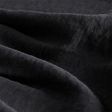 Load image into Gallery viewer, Black Long Sleeve Textured Overhead V-Neck Blouse
