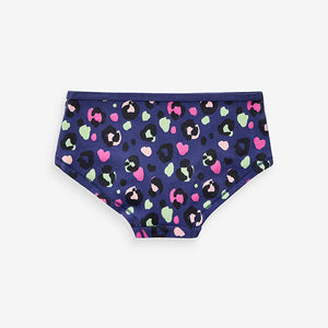 Pink/Purple Animal Print Hipsters 7 Pack (3-12yrs)