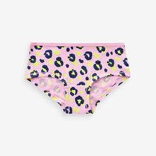 Load image into Gallery viewer, Pink/Purple Animal Print Hipsters 7 Pack (3-12yrs)
