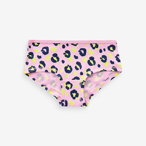 Pink/Purple Animal Print Hipsters 7 Pack (3-12yrs)
