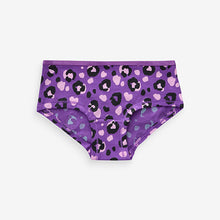 Load image into Gallery viewer, Pink/Purple Animal Print Hipsters 7 Pack (3-12yrs)
