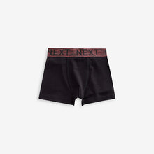 Load image into Gallery viewer, Black Autumn Waistbands Trunks 5 Pack (5-12yrs)

