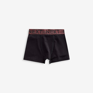 Black Autumn Waistbands Trunks 5 Pack (5-12yrs)