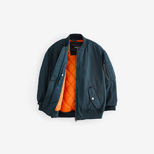 Load image into Gallery viewer, Navy Blue Bomber Jacket (3-12yrs)

