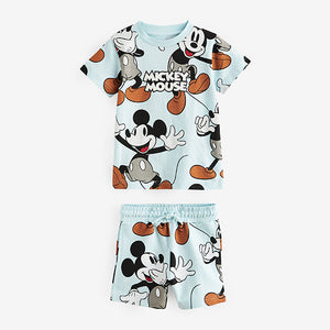 Blue Mickey Short Sleeve T-Shirt and Shorts Set (3mths-5-6yrs)