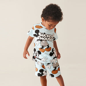 Blue Mickey Short Sleeve T-Shirt and Shorts Set (3mths-5-6yrs)