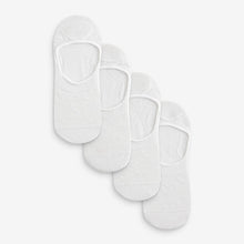 Load image into Gallery viewer, White Heart/Star Textured Low Cut Invsible Trainer Socks 4 Pack
