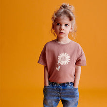 Load image into Gallery viewer, Brown Sunflower Short Sleeve T-Shirt (3mths-5-6yrs)
