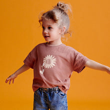 Load image into Gallery viewer, Brown Sunflower Short Sleeve T-Shirt (3mths-5-6yrs)
