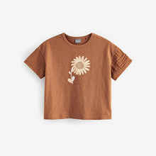 Load image into Gallery viewer, Brown Sunflower Short Sleeve T-Shirt (3mths-5-6yrs)
